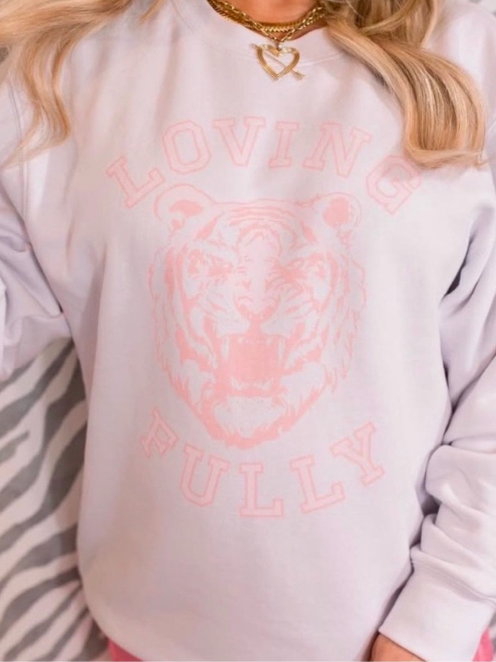Living Fully ‘Loving Fully ‘ by Mallory Ervin white sweatshirt